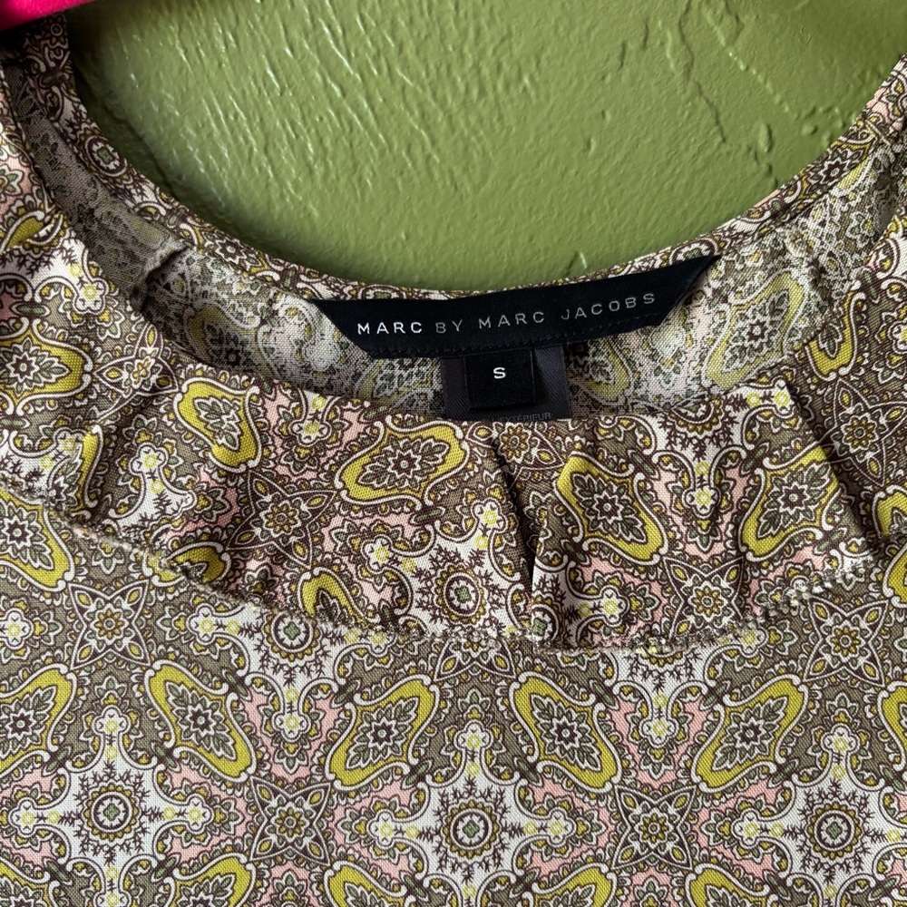 Silk Dress Marc by Marc Jacobs Julia Paisley Y2K Vintage Style Casual Outfit S
